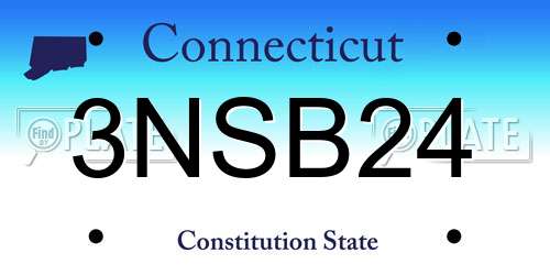 3NSB24 Connecticut License Plate