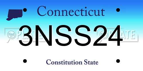 3NSS24 Connecticut License Plate