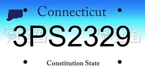 3PS2329 Connecticut License Plate