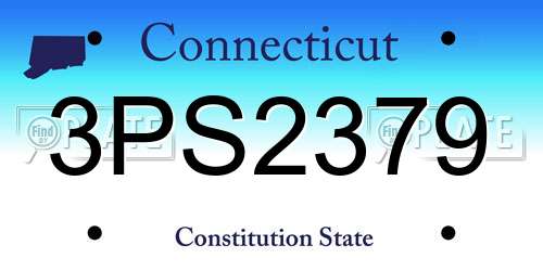 3PS2379 Connecticut License Plate