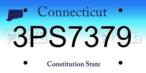 3PS7379 Connecticut License Plate