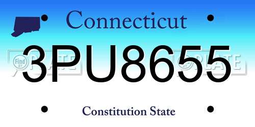 3PU8655 Connecticut License Plate