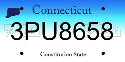 3PU8658 Connecticut License Plate
