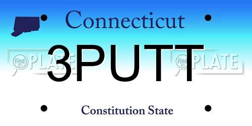 3PUTT Connecticut License Plate