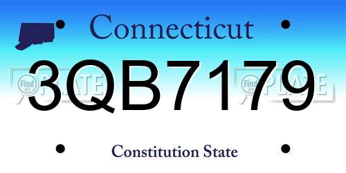 3QB7179 Connecticut License Plate