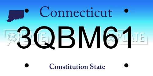 3QBM61 Connecticut License Plate
