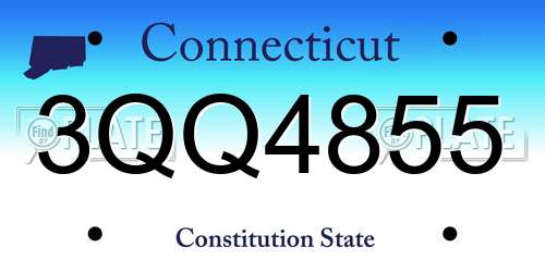 3QQ4855 Connecticut License Plate