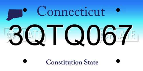 3QTQ067 Connecticut License Plate