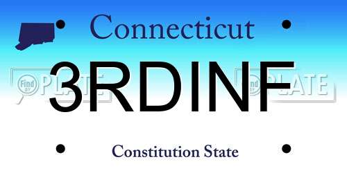 3RDINF Connecticut License Plate
