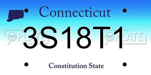 3S18T1 Connecticut License Plate