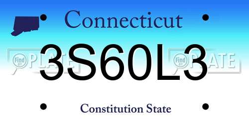 3S60L3 Connecticut License Plate