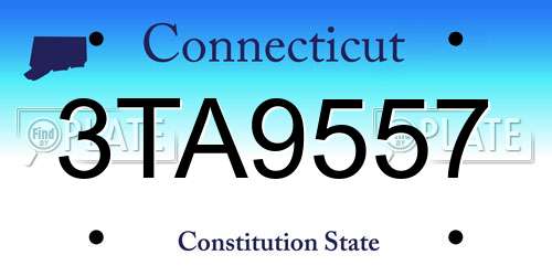 3TA9557 Connecticut License Plate