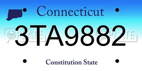 3TA9882 Connecticut License Plate