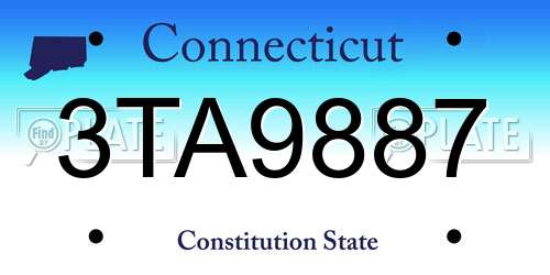 3TA9887 Connecticut License Plate