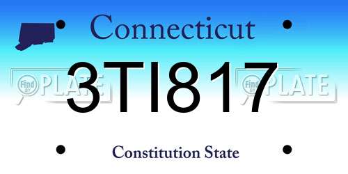 3TI817 Connecticut License Plate