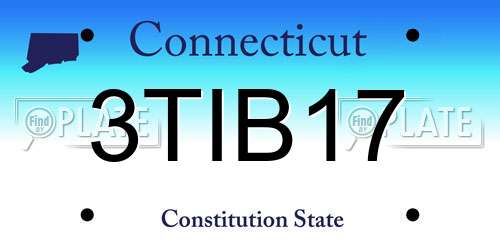 3TIB17 Connecticut License Plate