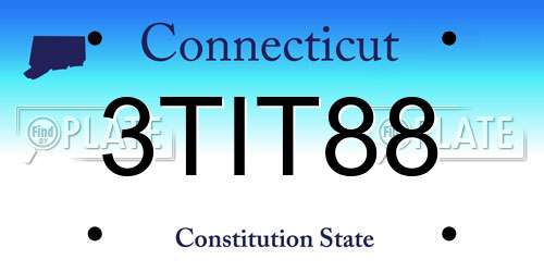 3TIT88 Connecticut License Plate