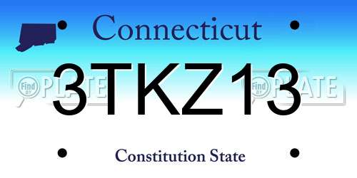 3TKZ13 Connecticut License Plate
