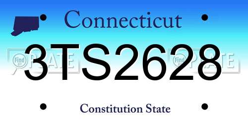 3TS2628 Connecticut License Plate