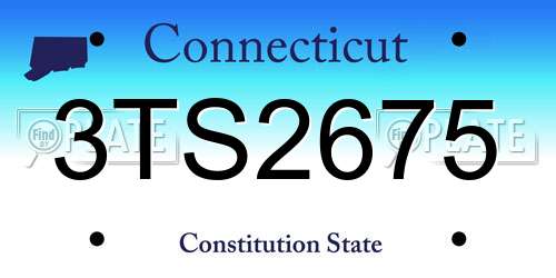 3TS2675 Connecticut License Plate