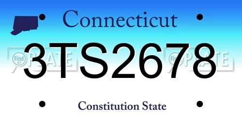 3TS2678 Connecticut License Plate
