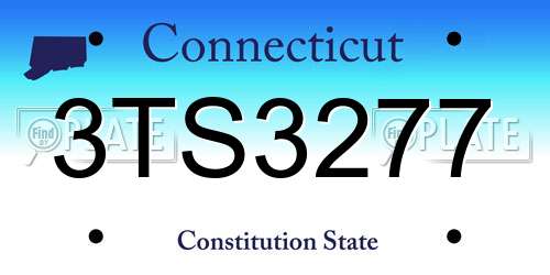 3TS3277 Connecticut License Plate
