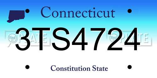 3TS4724 Connecticut License Plate