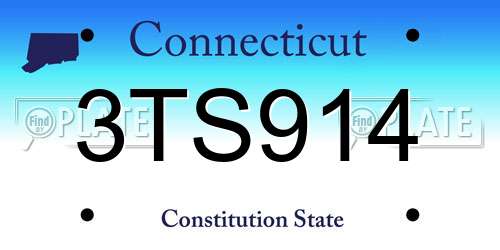 3TS914 Connecticut License Plate