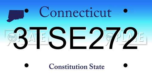 3TSE272 Connecticut License Plate