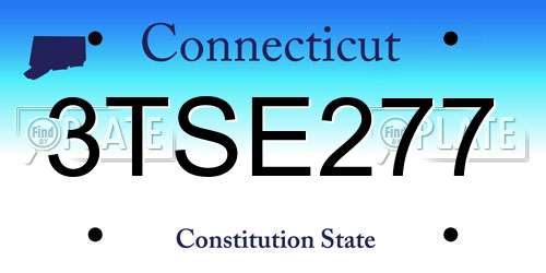 3TSE277 Connecticut License Plate