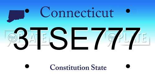 3TSE777 Connecticut License Plate