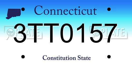 3TT0157 Connecticut License Plate