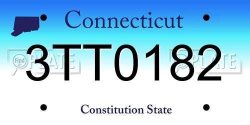 3TT0182 Connecticut License Plate