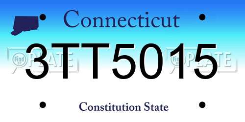 3TT5015 Connecticut License Plate