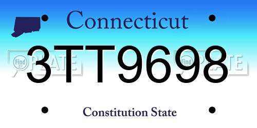 3TT9698 Connecticut License Plate