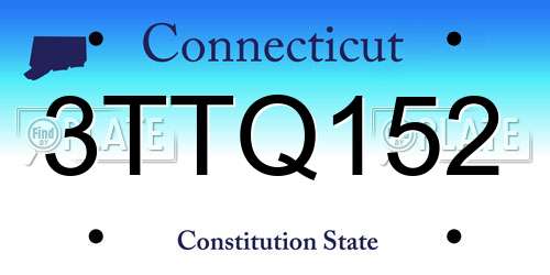 3TTQ152 Connecticut License Plate