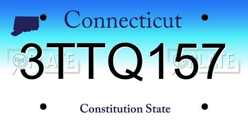 3TTQ157 Connecticut License Plate