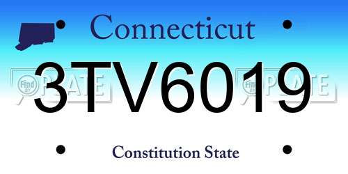 3TV6019 Connecticut License Plate