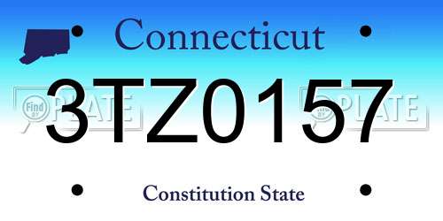 3TZ0157 Connecticut License Plate