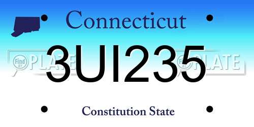 3UI235 Connecticut License Plate