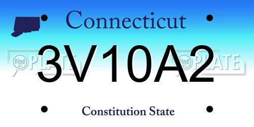 3V10A2 Connecticut License Plate