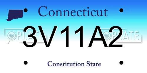 3V11A2 Connecticut License Plate