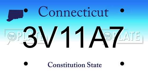 3V11A7 Connecticut License Plate