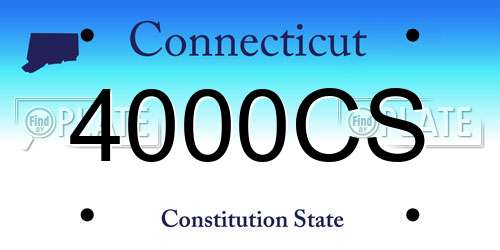 4000CS Connecticut License Plate