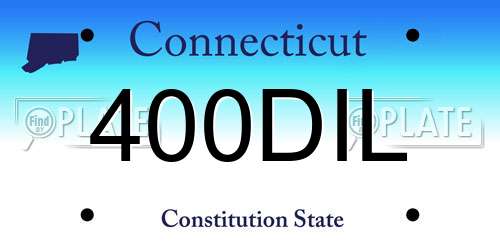 400DIL Connecticut License Plate