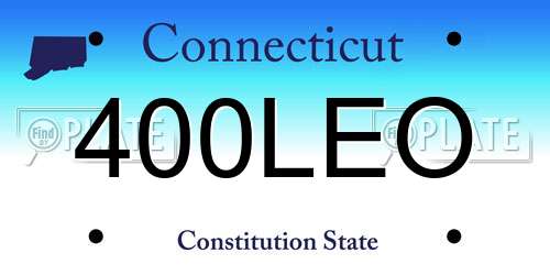 400LEO Connecticut License Plate