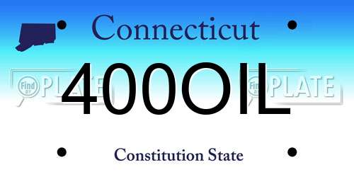 400OIL Connecticut License Plate