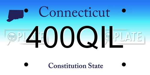 400QIL Connecticut License Plate