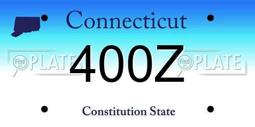400Z Connecticut License Plate