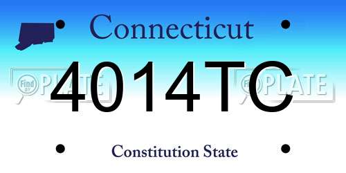 4014TC Connecticut License Plate